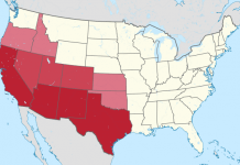 Territories considered for "Aztlán"